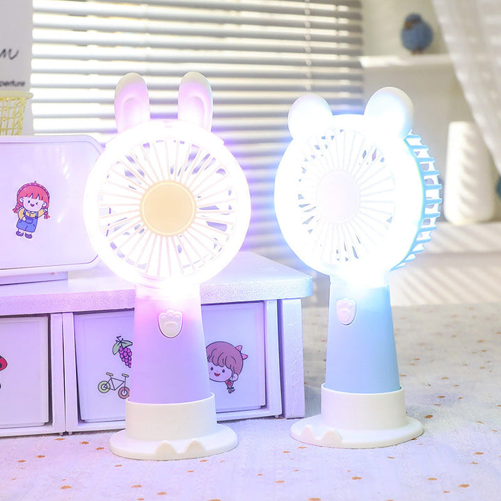 Portable USB Hand Fan with Integrated LED Light Kalsten