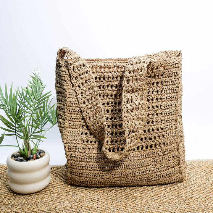 Shoulder bag made from natural materials Kalsten