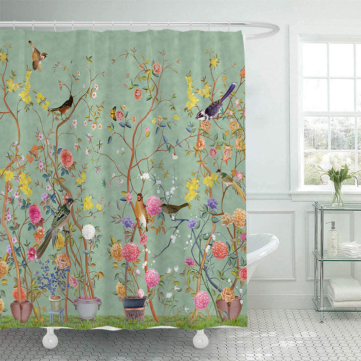 Artistic Nature-Themed Shower Curtain Kalsten