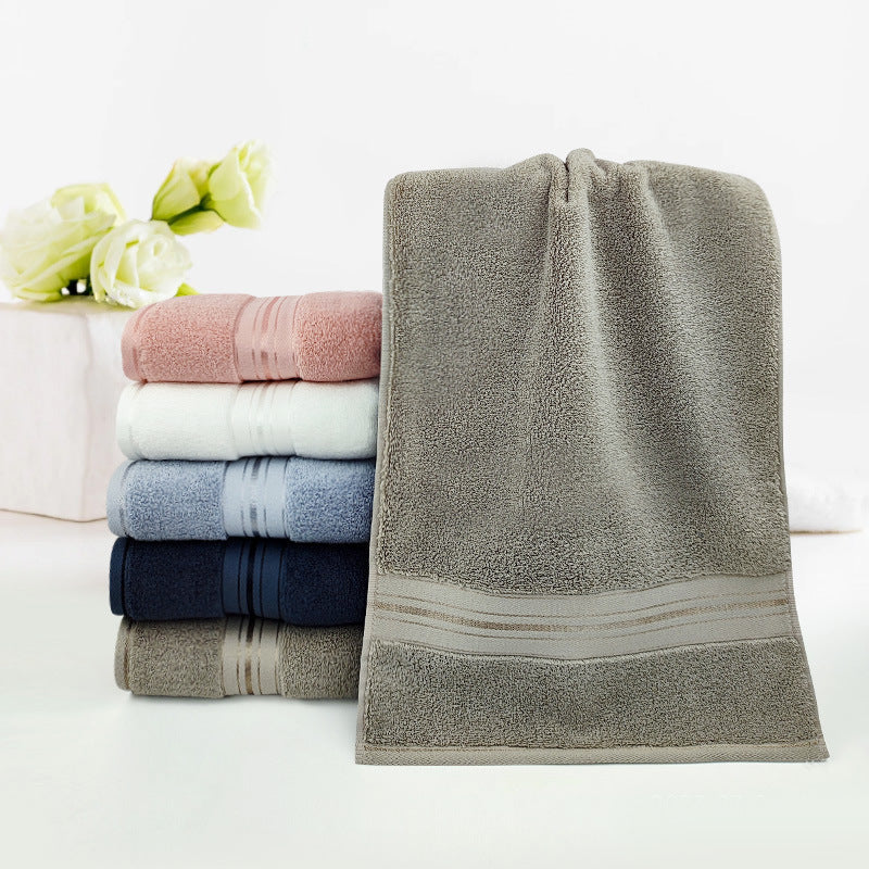 Premium Terry Bath Towel With Elegant Striped Border Kalsten