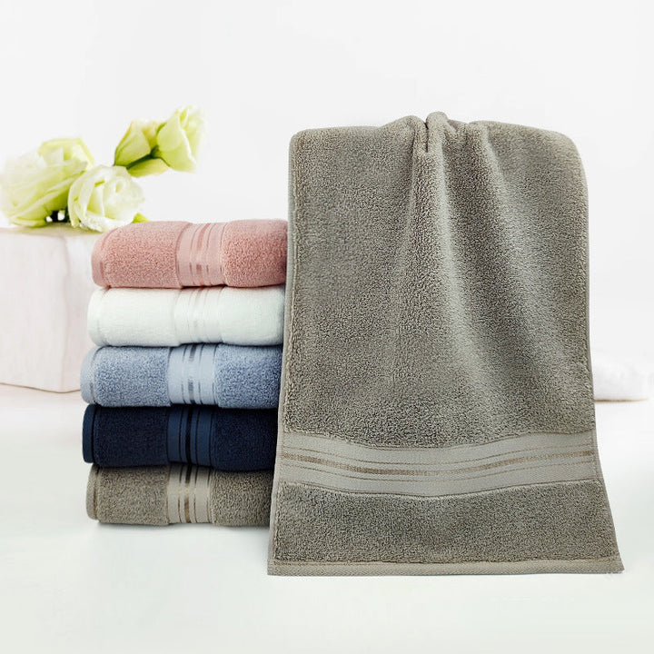 Premium Terry Bath Towel With Elegant Striped Border Kalsten