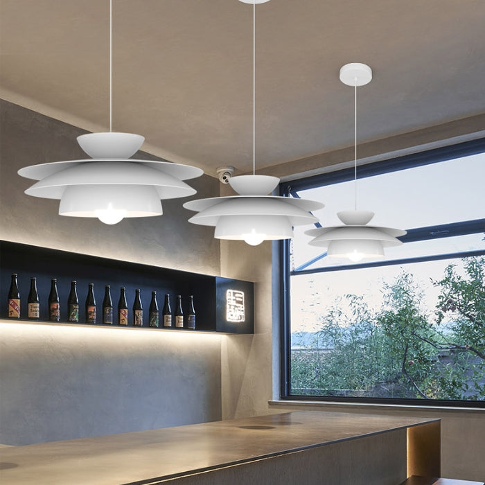 Modern Designer Style Round White Pendant Light | Kalsten