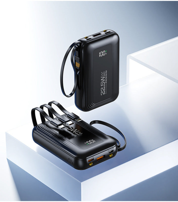 Portable power bank with integrated fast charging ports and digital display Kalsten