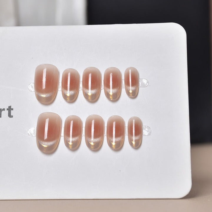 Elegant Glossy Press-On Nail Extensions Kalsten