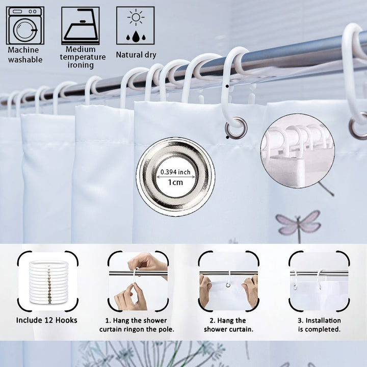Artistic Dragonfly-Themed Four-Piece Digital Bathroom Set Kalsten