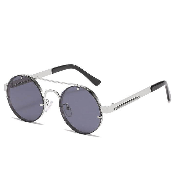 Women's round designer sunglasses with innovative metal frame and protective lenses Kalsten