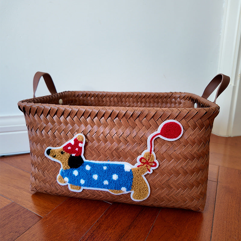 Playful storage basket with animal pattern Kalsten
