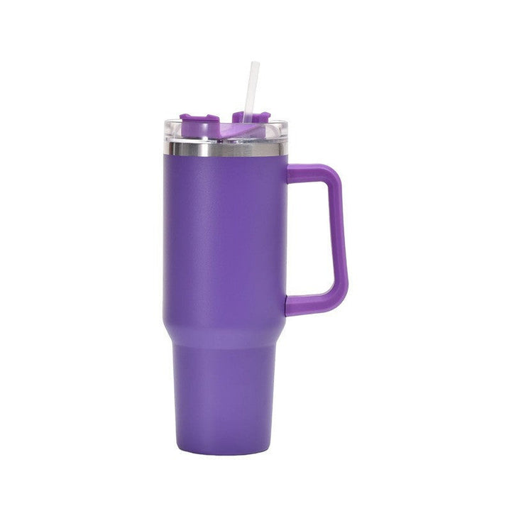 Women's insulated cup with straw and ergonomic handle Kalsten