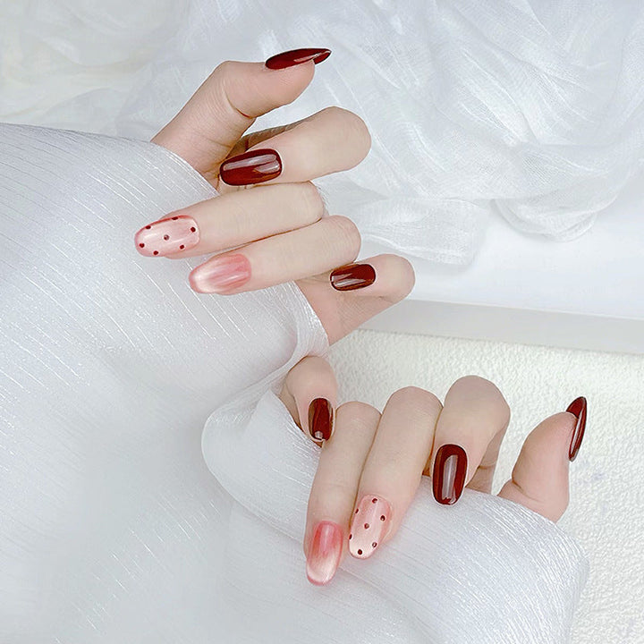 Classic French Tip Press-On Nail Set Kalsten