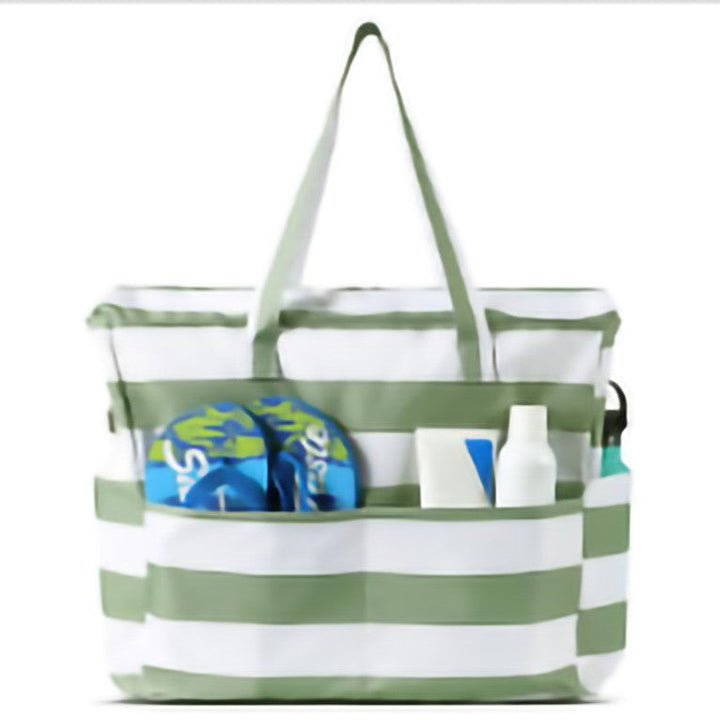 Spacious and Stylish Shopping Bag with Striped Pattern Kalsten