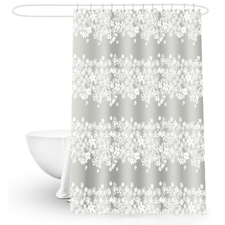 Floral Patterned Waterproof Shower Curtain Kalsten