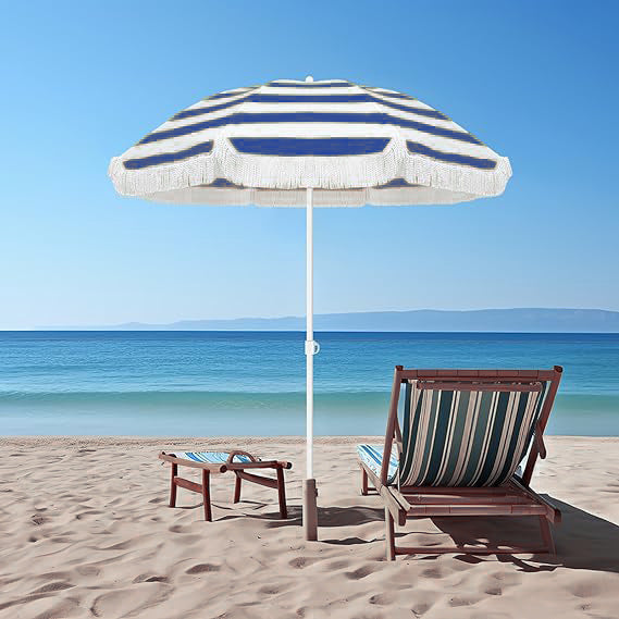Women's sun umbrella with stylish tassels Kalsten