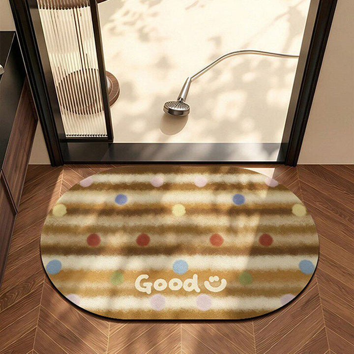 Playful Circular Welcome Mat