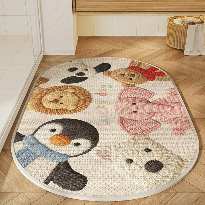 Cute Animal-Themed Bath Mat Kalsten