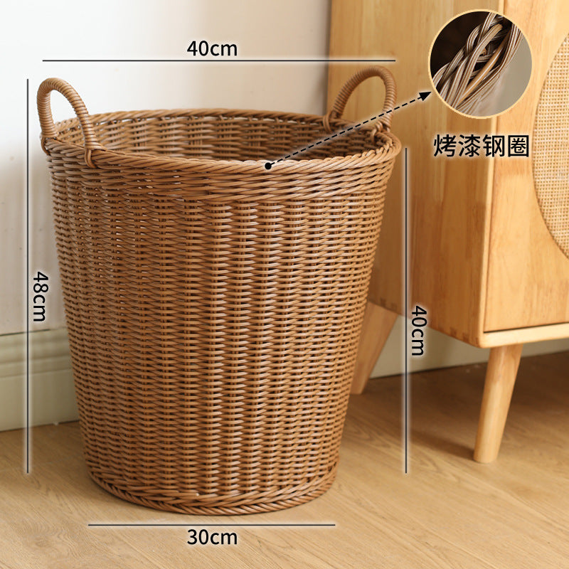 Spacious Woven Laundry Basket with Ergonomic Handles Kalsten