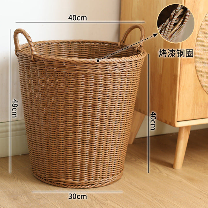 Spacious Woven Laundry Basket with Ergonomic Handles Kalsten