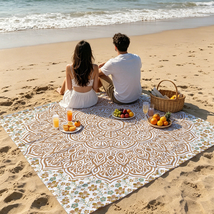 Mandala Design Beach Mat Kalsten