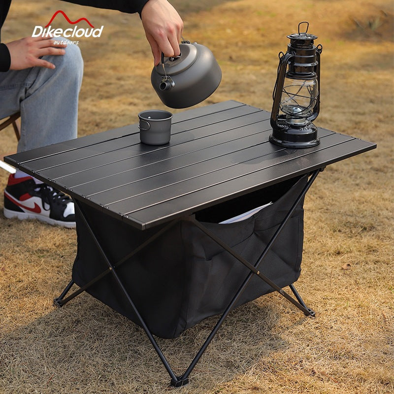 Foldable Camping Table With Integrated Storage Kalsten