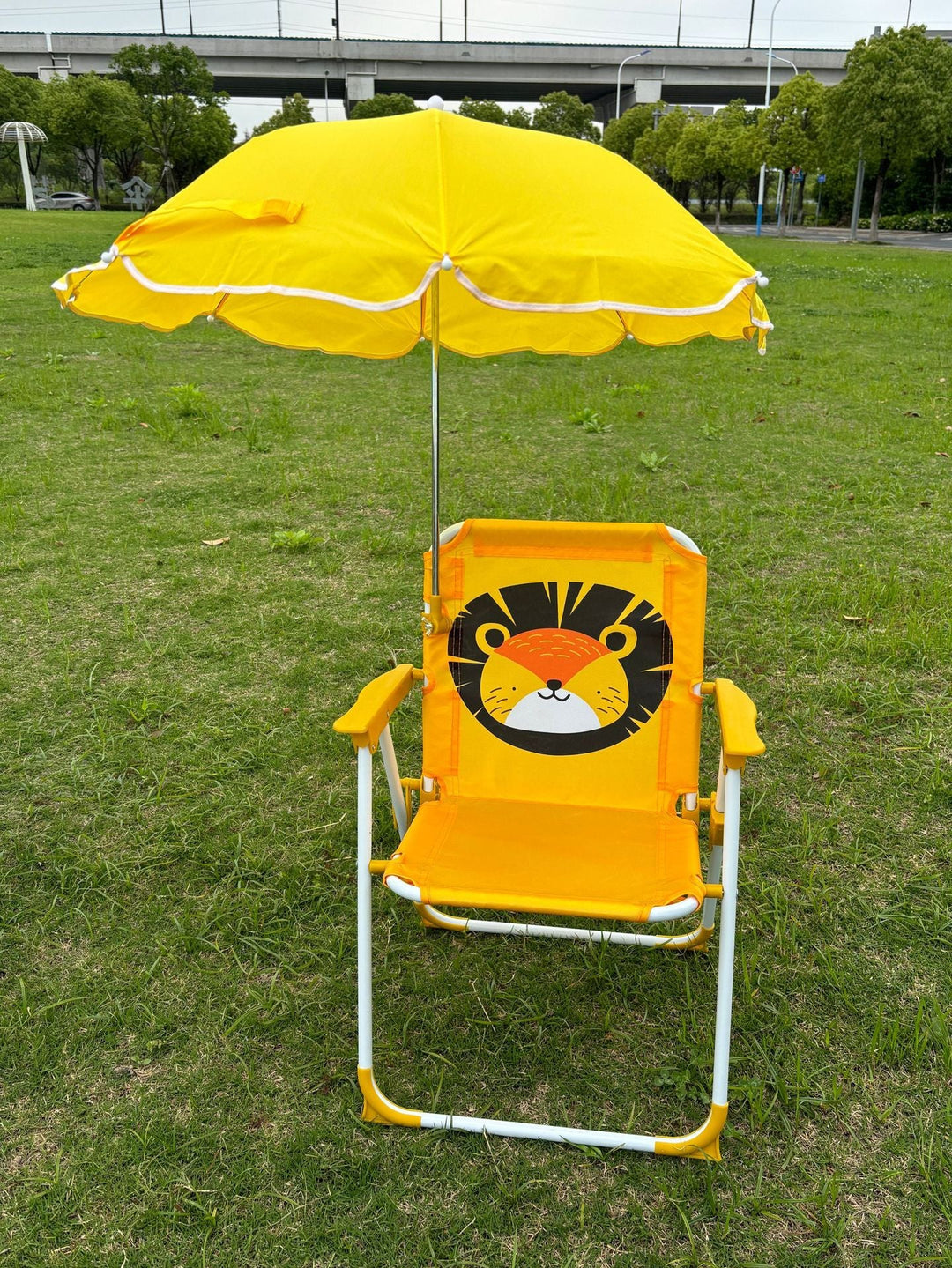 Ladies high chair with sun protection and animal motif Kalsten