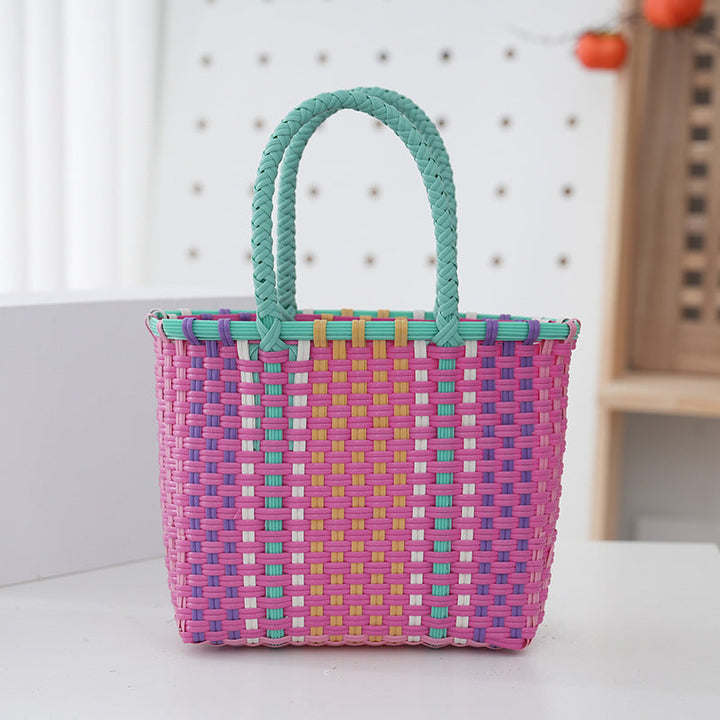 Handbag Made of Durable Plastic Fabric with Braided Design Kalsten