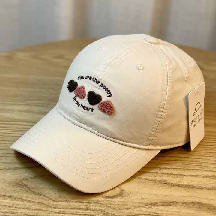 Women's Embroidered Heart Motif Baseball Cap Kalsten