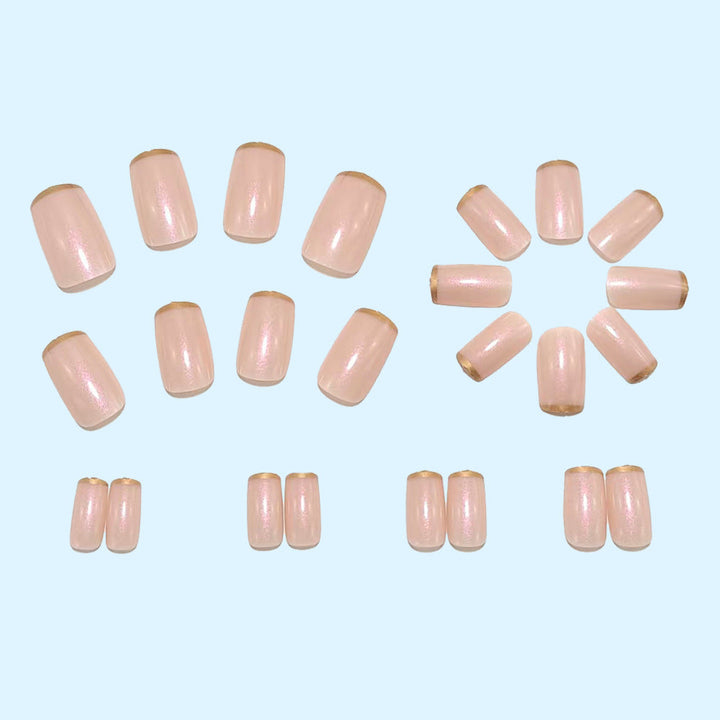 Artificial nails with elegant golden French tip Kalsten