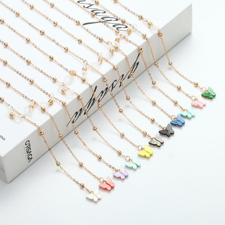 Glasses chain with butterfly pendants Kalsten