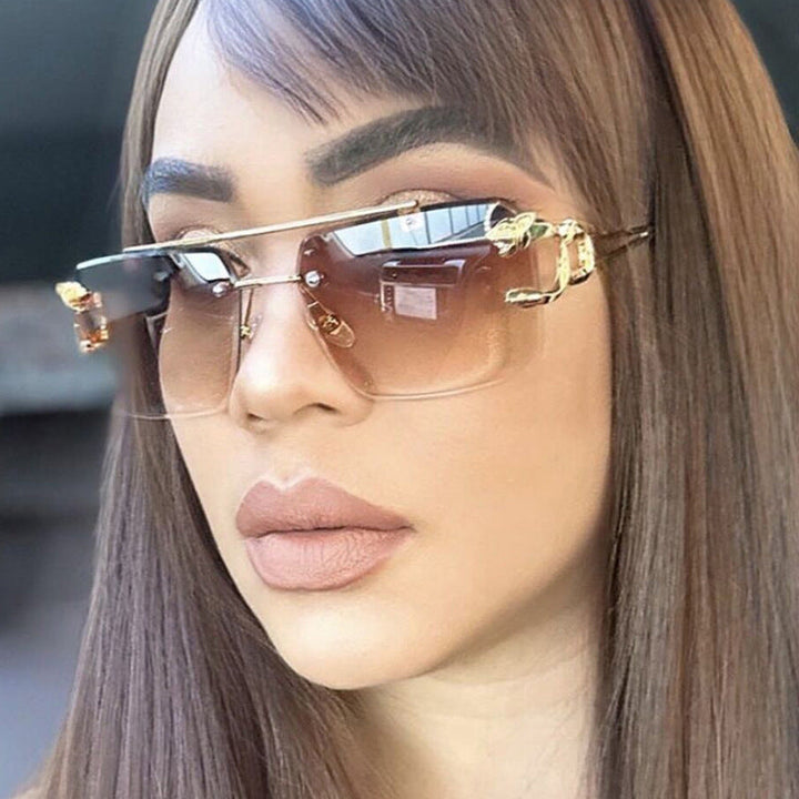 Women's square sunglasses with elegant decorative details Kalsten