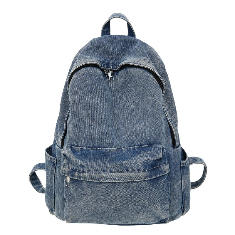 Classic Denim School Backpack