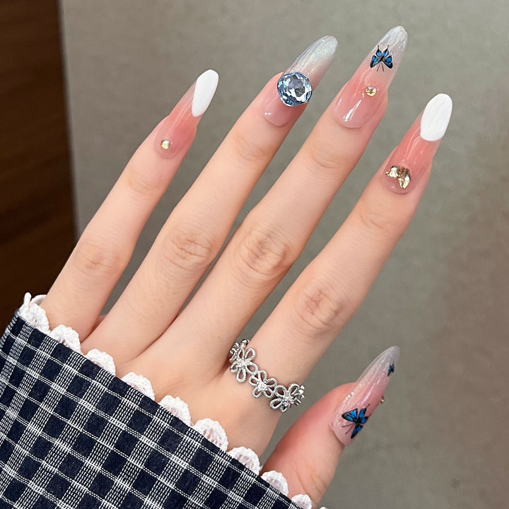 Premium Rhinestone-Embellished Nail Art Extensions Kalsten
