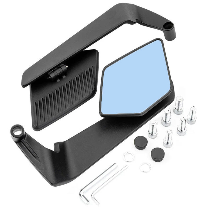 Motorcycle rearview mirror with modern, aerodynamic design Kalsten