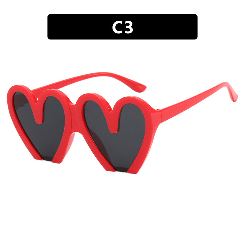 Women's Heart-Shaped Sunglasses with Durable Plastic Frame and UV Protection Kalsten