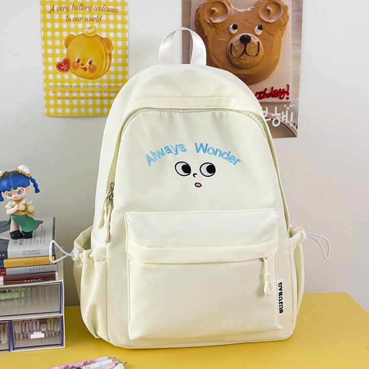 Cute Graphic Embroidered School Backpack