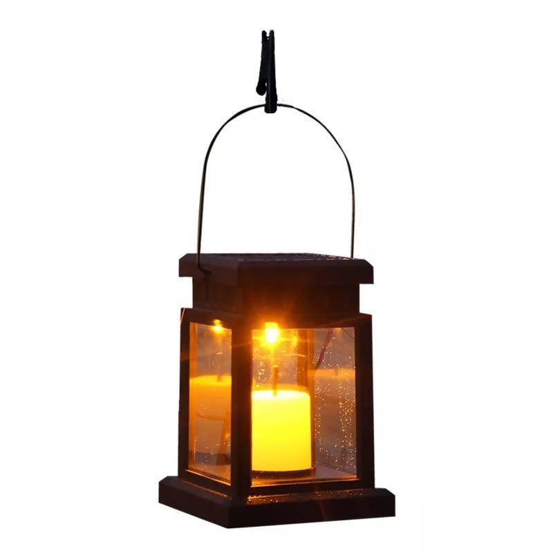 Solar Hanging Lantern With Realistic Flickering Flame LED Candle And Waterproof Outdoor Design Kalsten