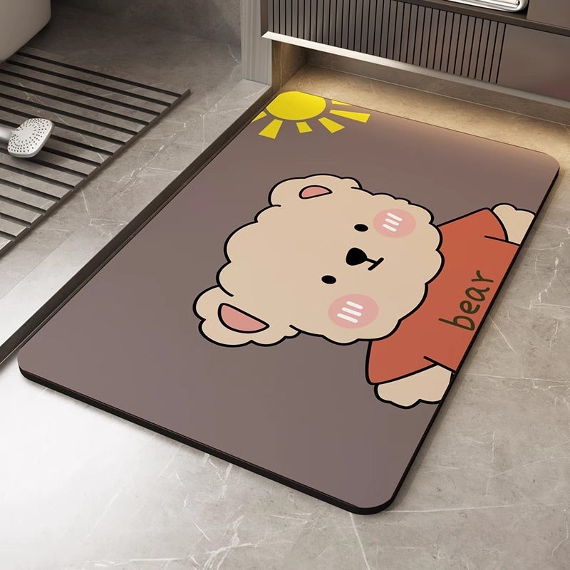 Fun Bear-Themed Bath Mat Acalora