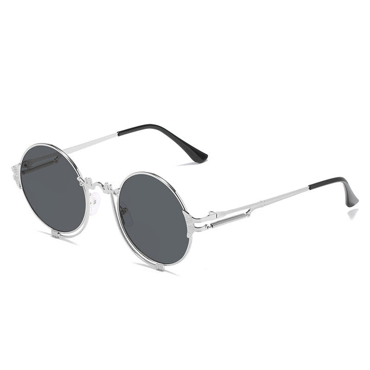 Women's stylish round metal sunglasses with artistic designs Kalsten