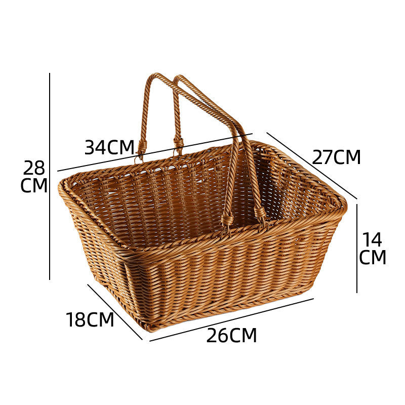 Unisex Handcrafted Basket with Sturdy Handles Kalsten
