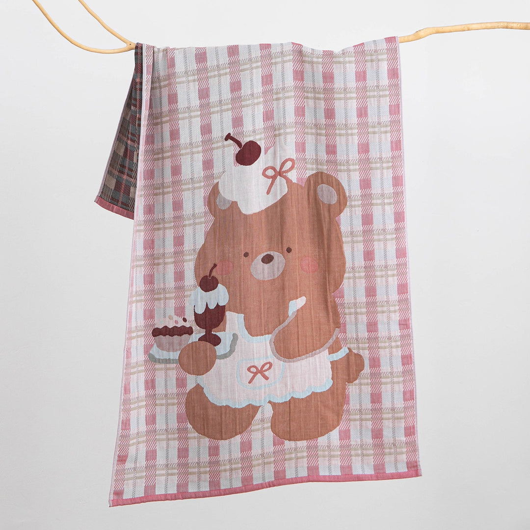 Women's cuddly cloth with processed bear motif Kalsten