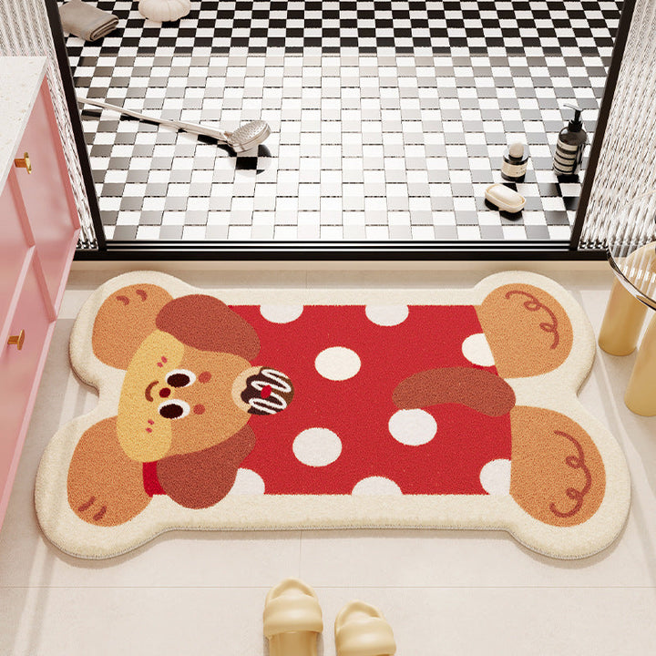 Cartoon Animal-Themed Bath Mat Kalsten
