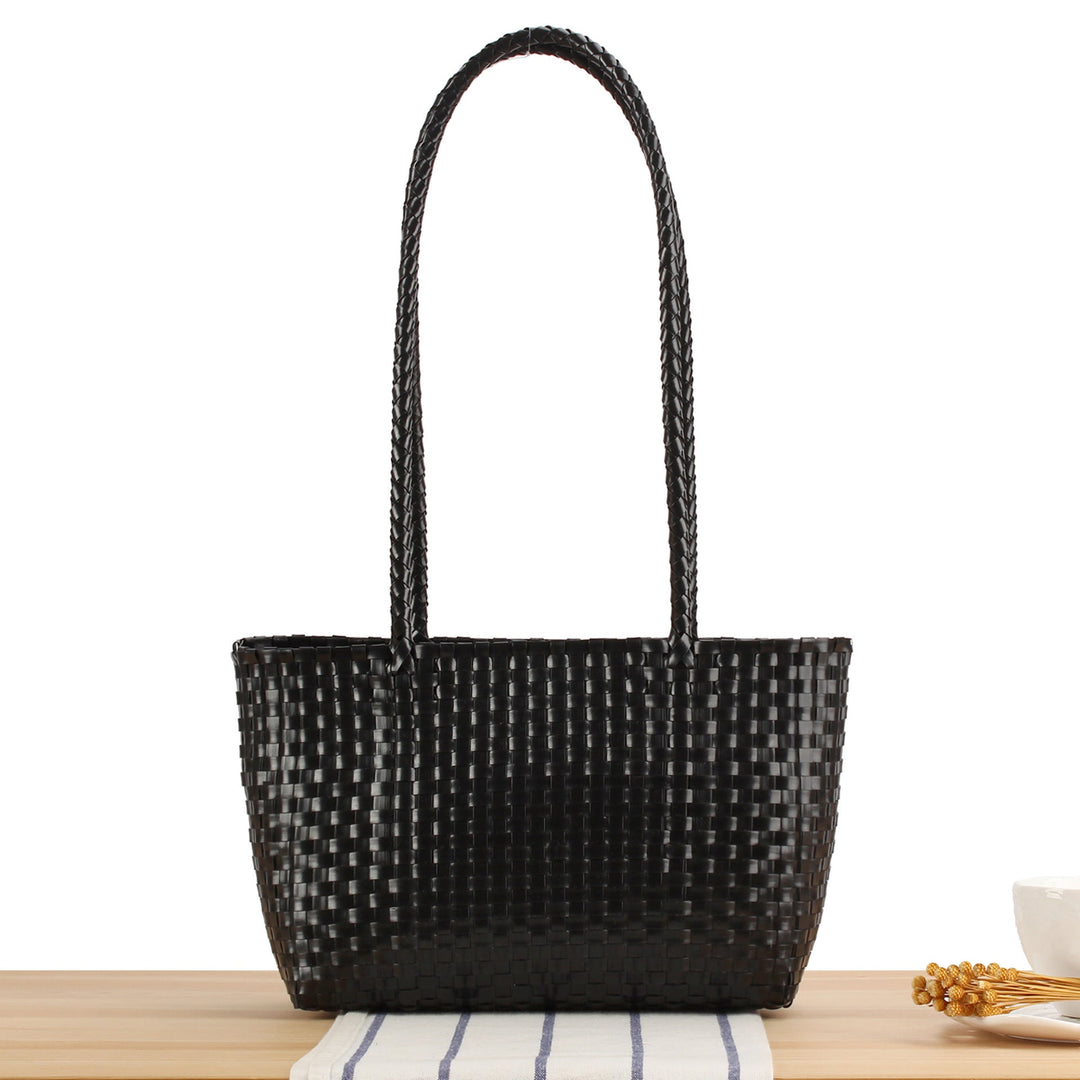 Handbag with Braided Design and Long Shoulder Straps Kalsten