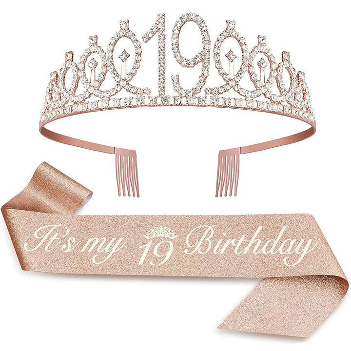 Ladies Crystal Princess Crown with 30 & Fabulous lettering Kalsten