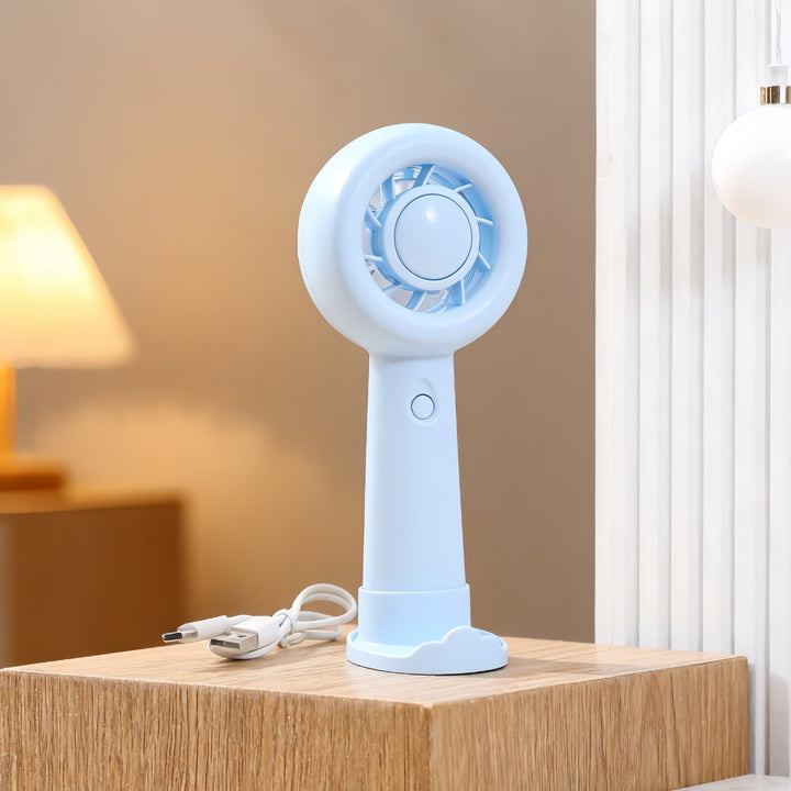 Ladies portable hand fan with gentle airflow and USB charging function Kalsten