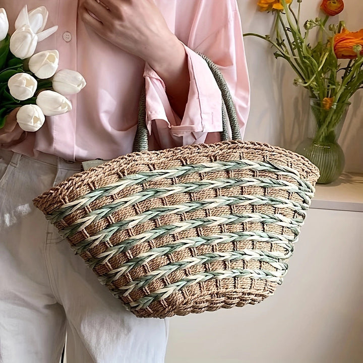 Basket bag with modern handles Kalsten