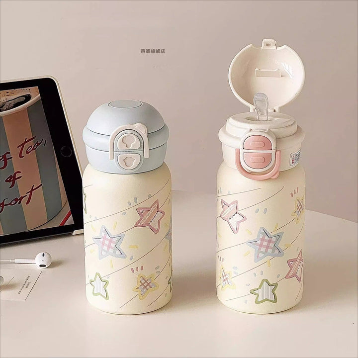 Ladies Insulated Drinking Bottle with Secure Click Closure and Charming Animal Design Kalsten