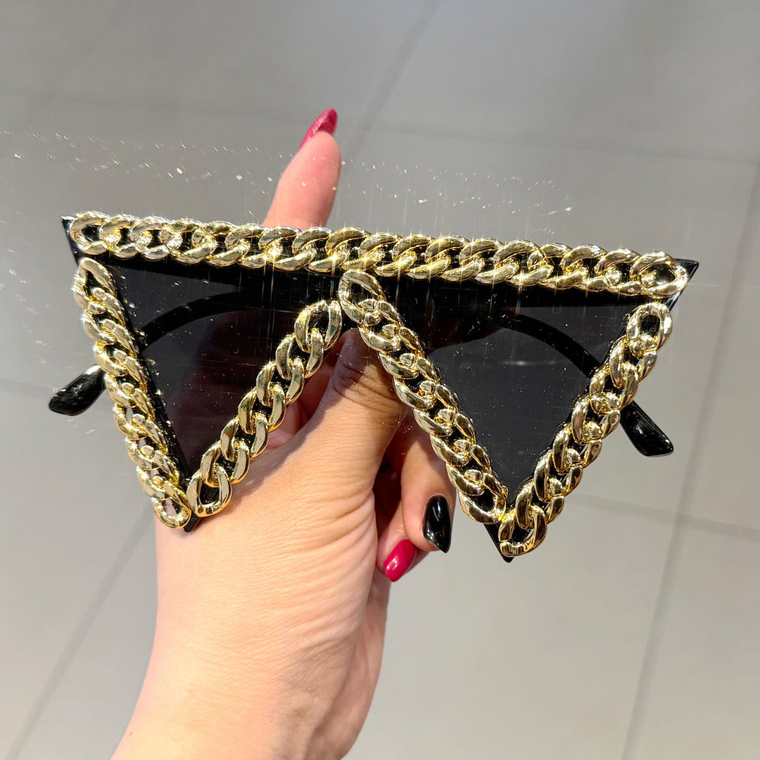 Women's trendy sunglasses with striking chain frame Kalsten