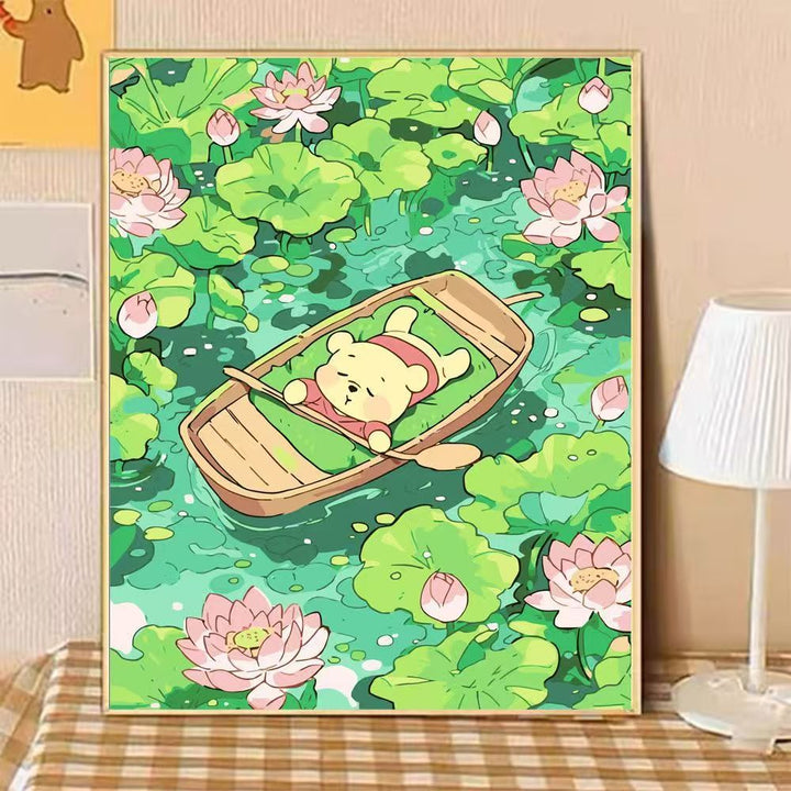 Playful Bear Illustration Canvas Art Kalsten