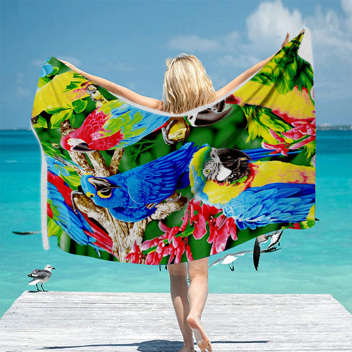 Beach towel with vibrant tropical motif Kalsten