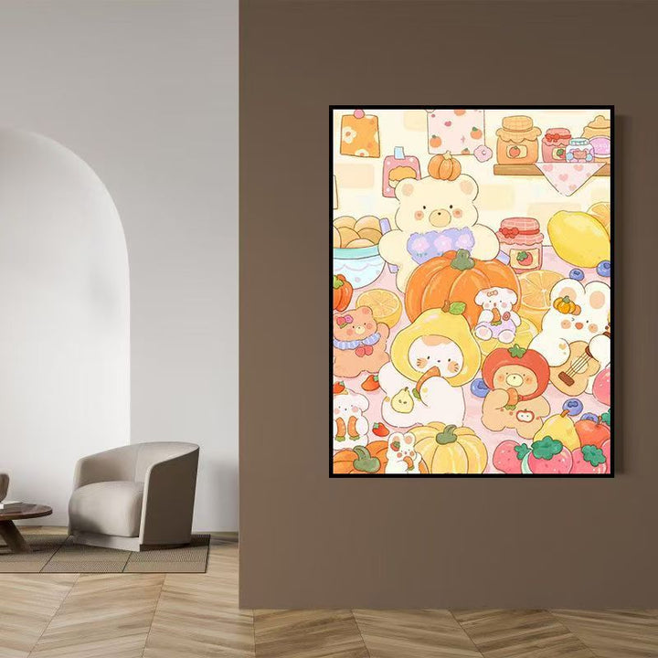 Whimsical Food-Themed Canvas Art Print Kalsten