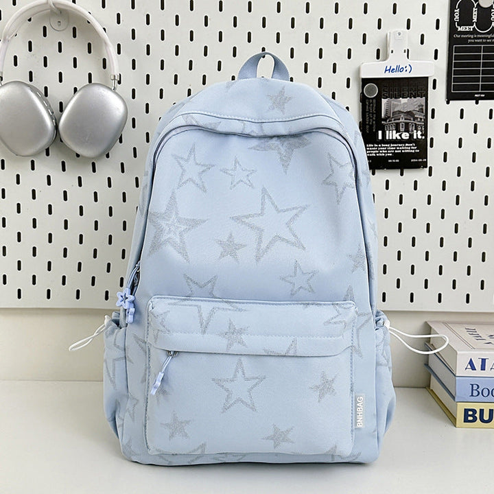 Multi-Functional Star-Patterned School Backpack