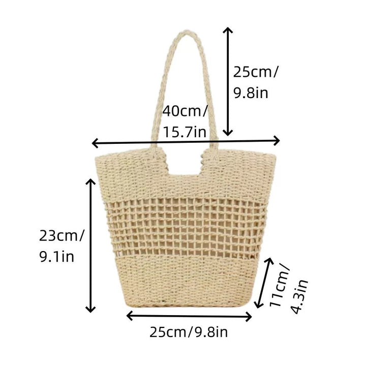 Basket tote bag with modern mesh design Kalsten